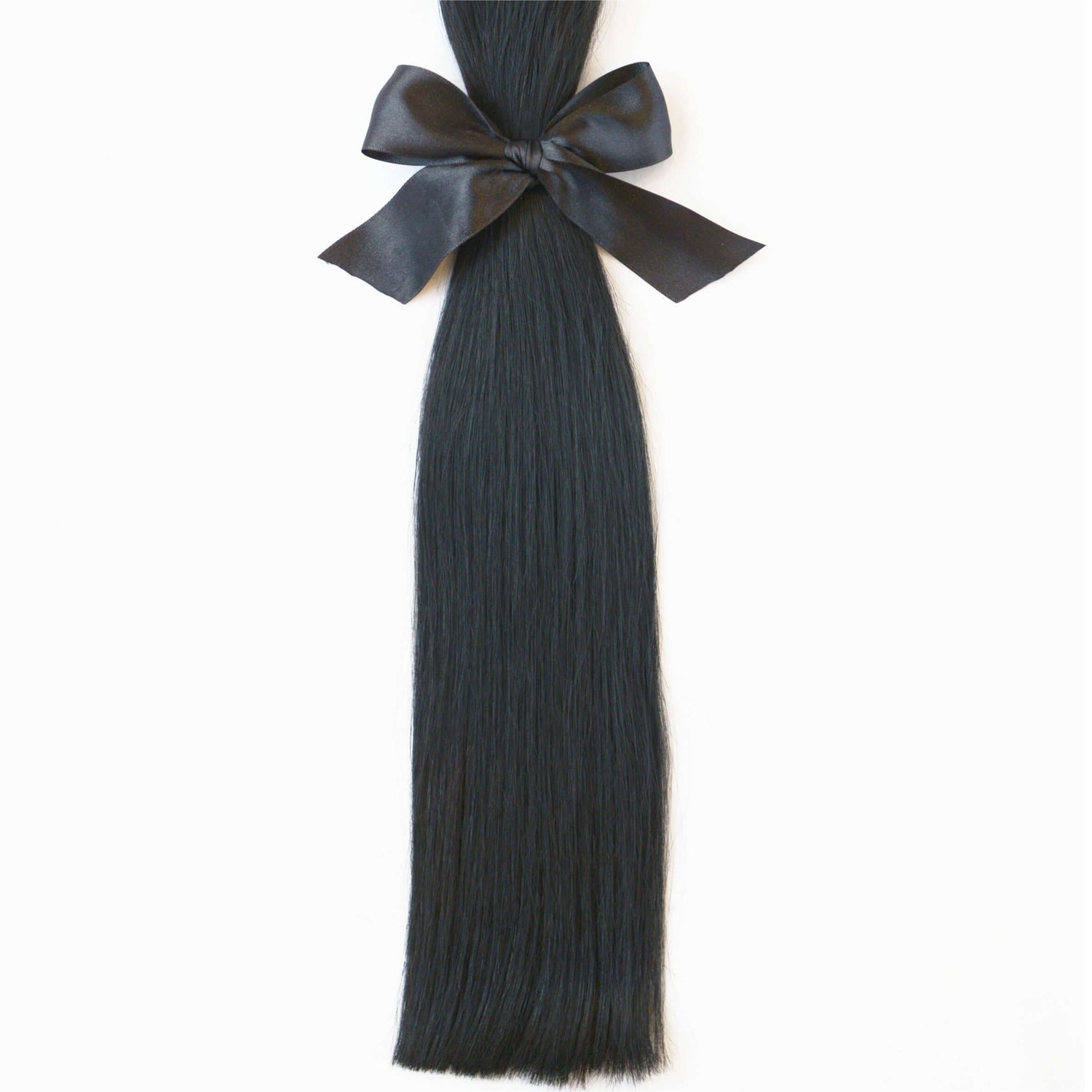 Hailie Hair Seamless Hair Extensions #1b Ebony Black Bow
