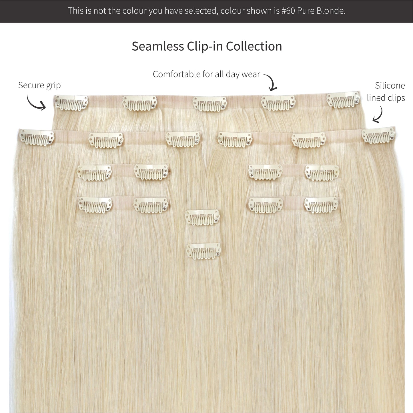 Hailie Hair Seamless Hair Extensions Seamless Clip-ins