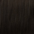 Hailie Hair Messina shade dark deep brown genius weft hair extension swatch