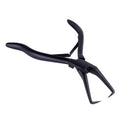 A pair of professional claw pliers with black handles, designed for removing beaded hair extensions.