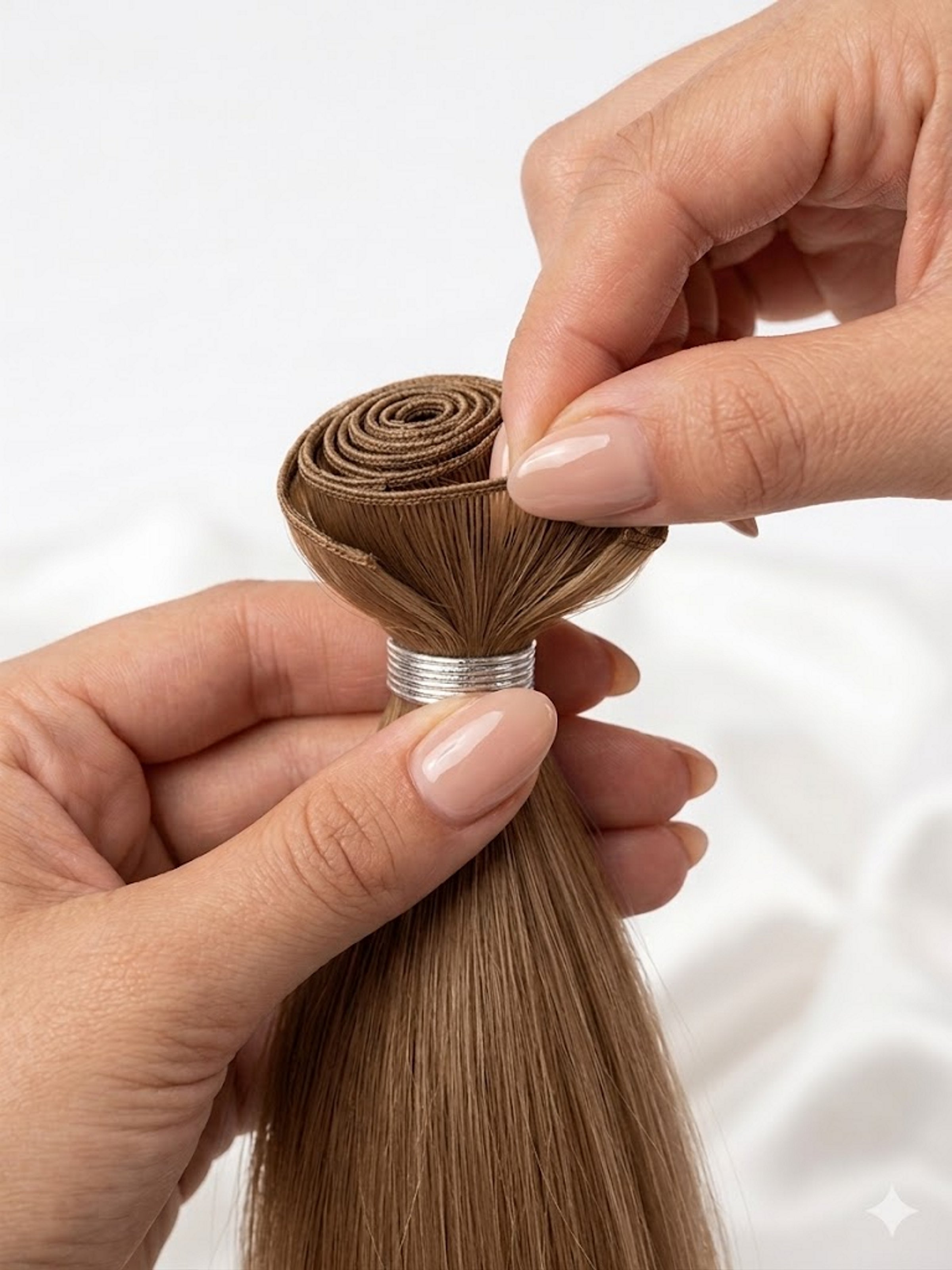 Hailie Hair's luxury 1mm Genius Weft Hair Extensions. Hair Extension Specialist Melbourne.